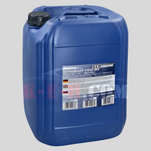 Ecoparts Alpine Getriebeöl Syngear 75W-90 20 Liter